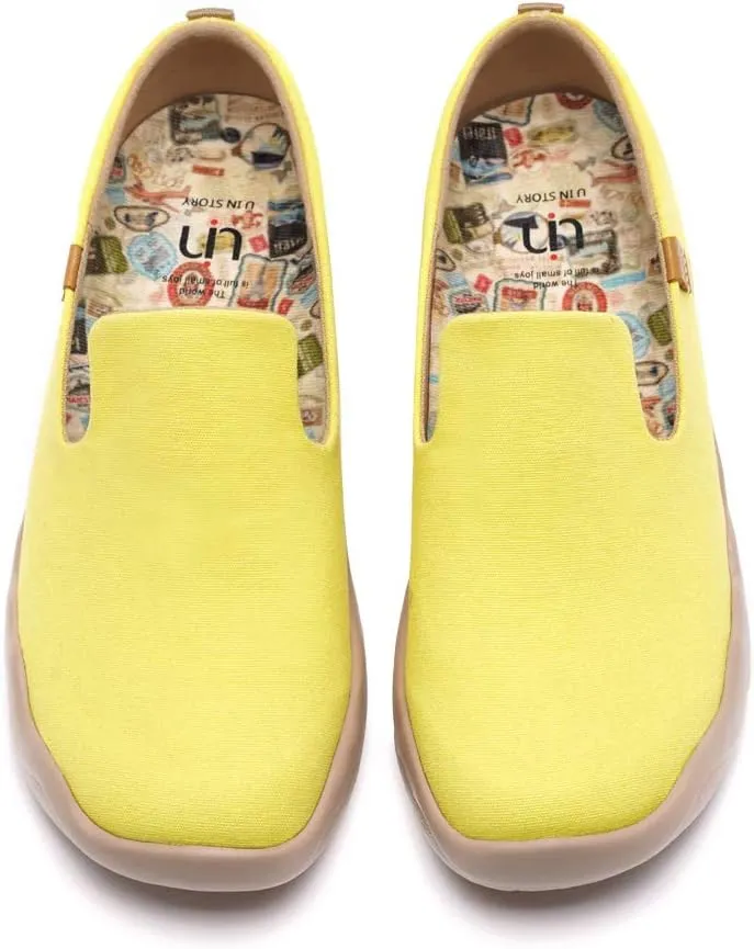 UIN Women's Slip On Loafers Lightweight Sneakers Flats Walking Casual Art Painted Travel Shoes Spray It