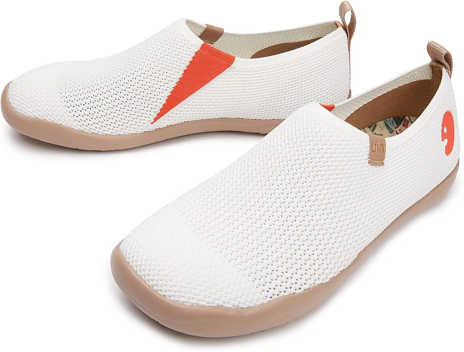 UIN Women's Slip Ons Lightweight Flats Sneakers Walking Casual Loafers Solid Color Travel Shoes