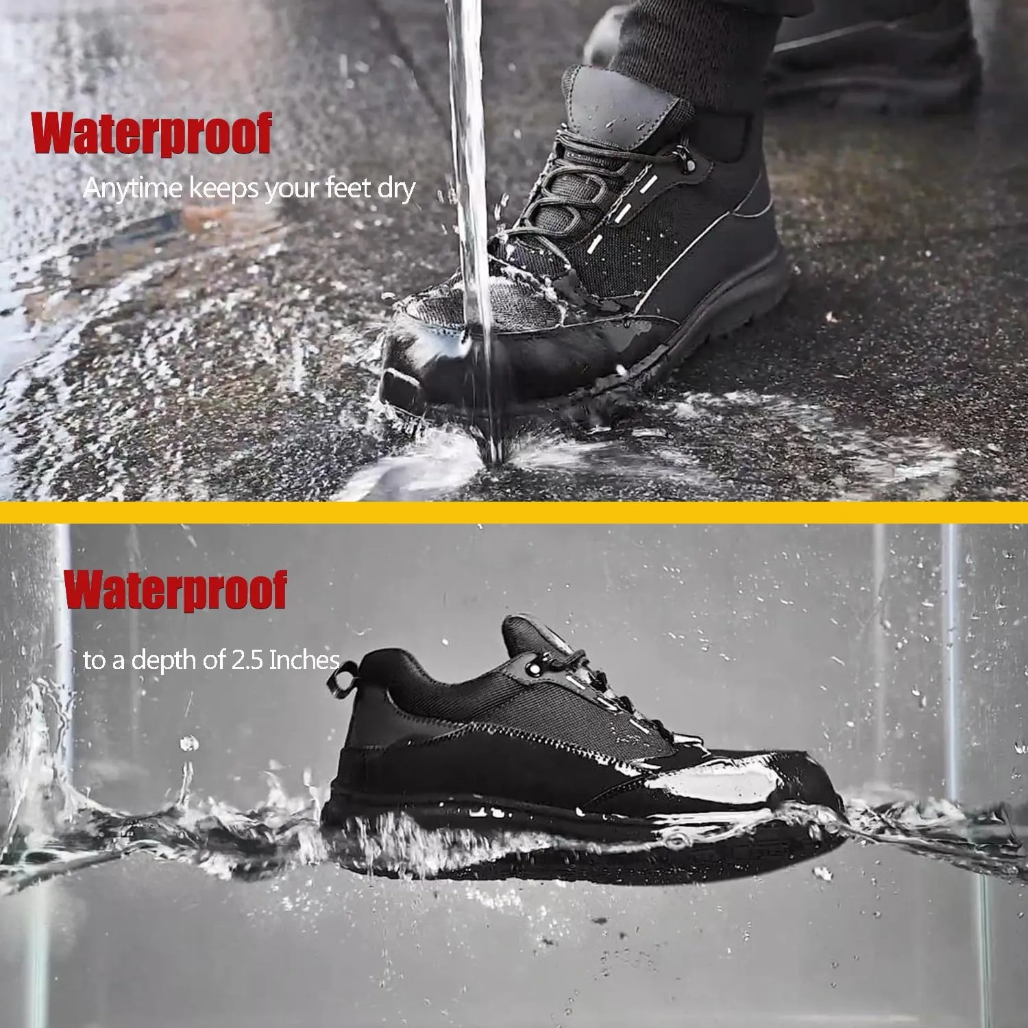 ulogu Steel Toe Shoes for Men Women丨Waterproof Lightweight Roofing Shoe丨Safety Industrial Work Sneakers