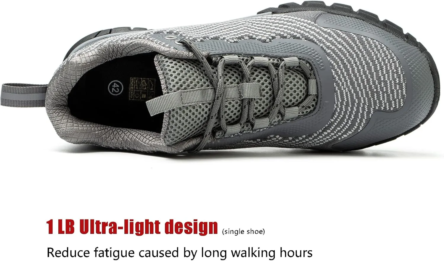 ulogu Waterproof Hiking Shoes for Men Women丨 Comfy Lightweight Non-Slip All Day Walking Work Sneakers 6-Month Warranty