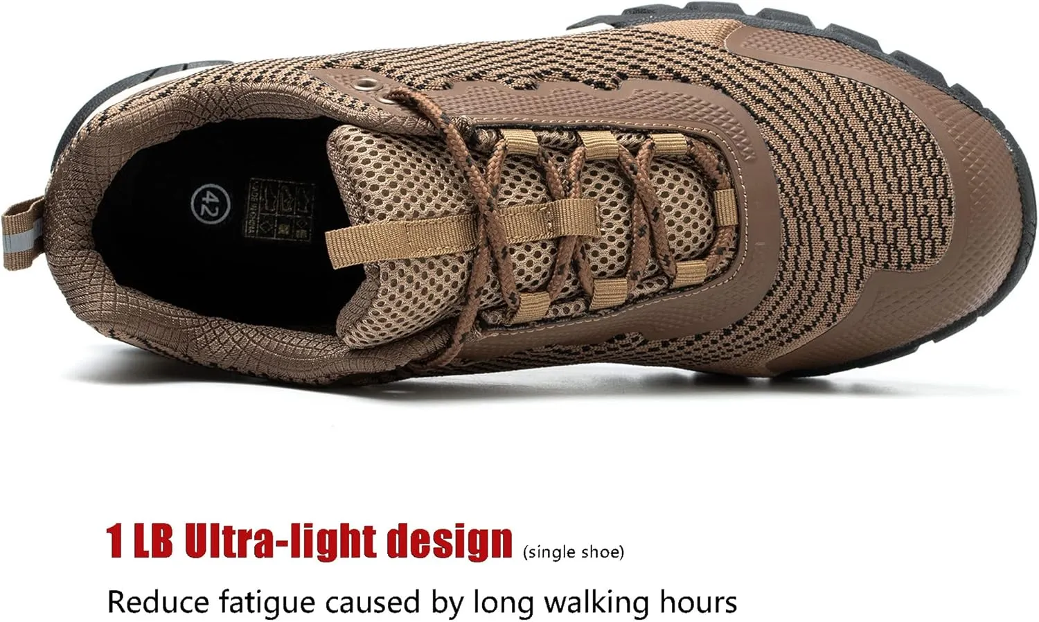 ulogu Waterproof Hiking Shoes for Men Women丨 Comfy Lightweight Non-Slip All Day Walking Work Sneakers 6-Month Warranty