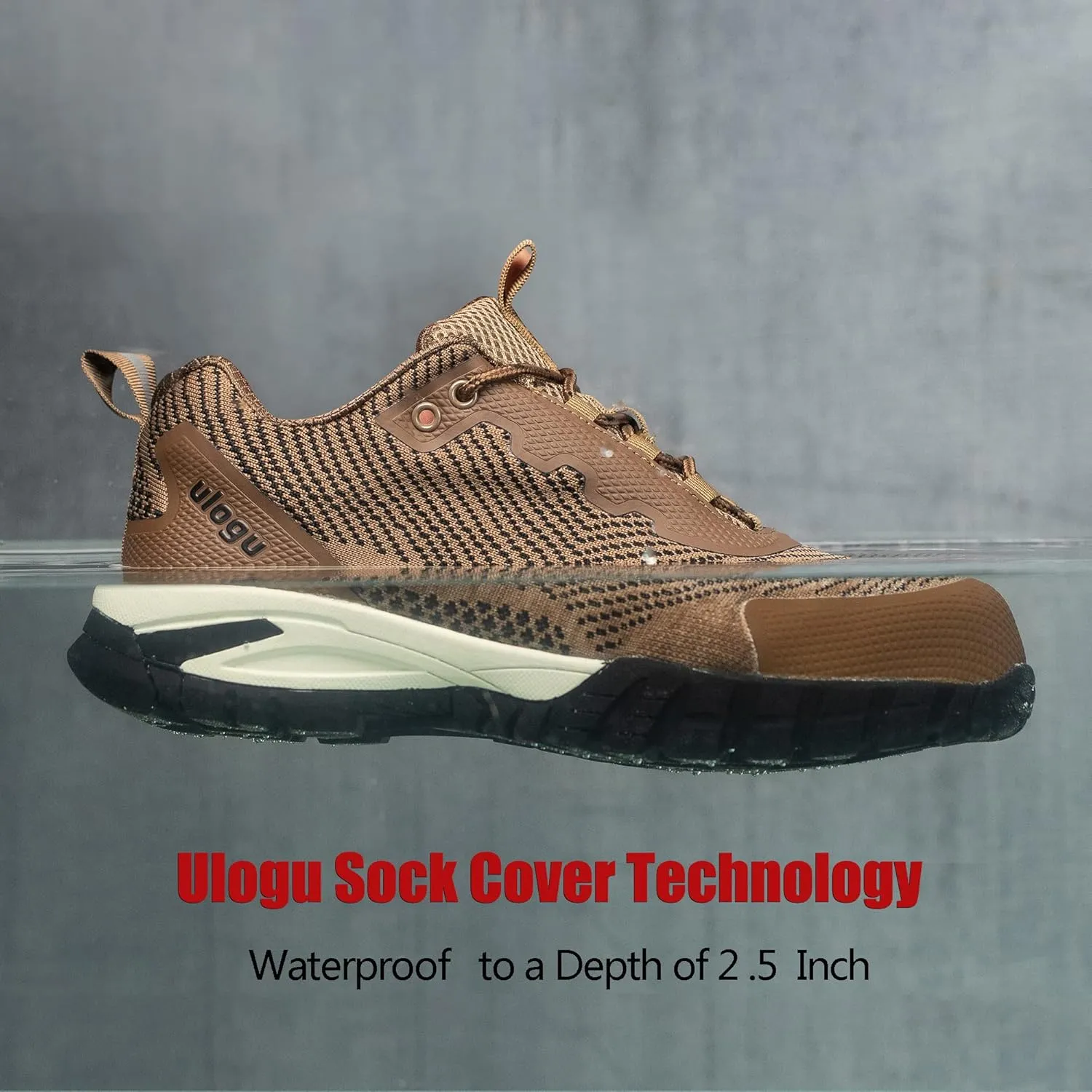 ulogu Waterproof Hiking Shoes for Men Women丨 Comfy Lightweight Non-Slip All Day Walking Work Sneakers 6-Month Warranty