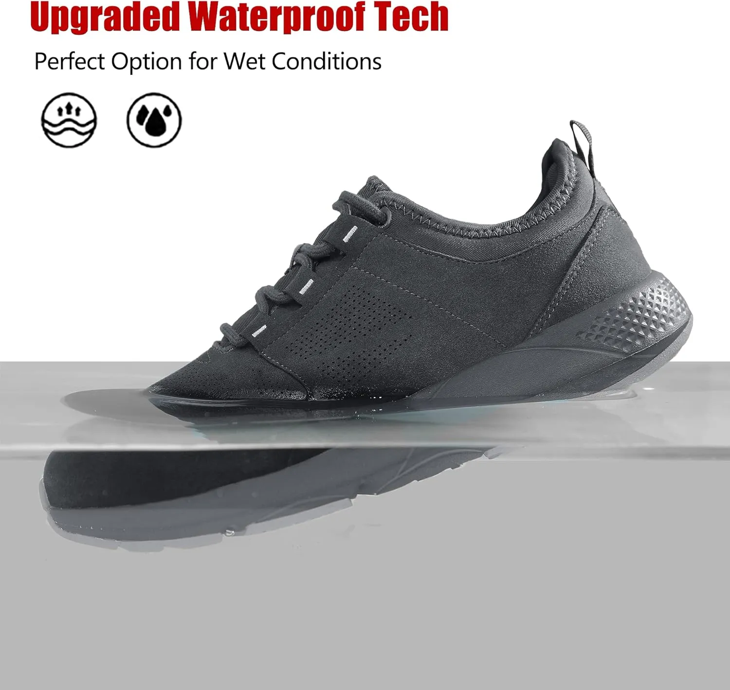 ulogu Waterproof Sneakers for Men Women丨Comfortable Lightweight Walking Work Shoe