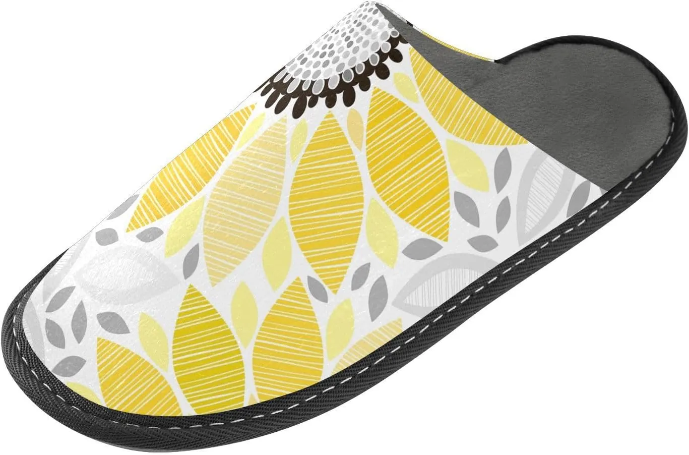 Unisex Fuzzy Foam Slippers Non-Skid Slip-on Soft Warm Sole Fleece Shoes 4-11
