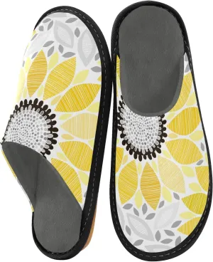 Unisex Fuzzy Foam Slippers Non-Skid Slip-on Soft Warm Sole Fleece Shoes 4-11