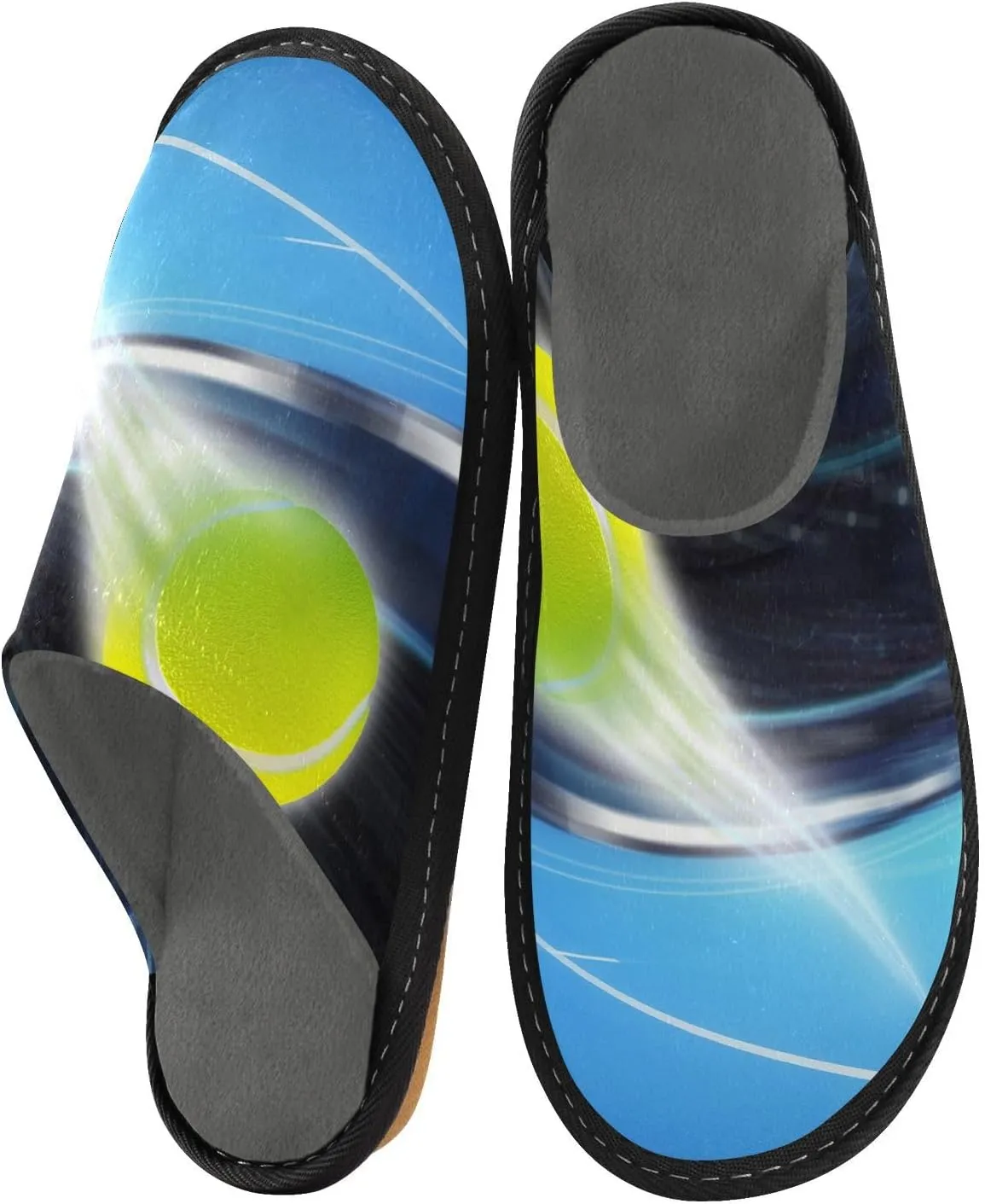 Unisex Fuzzy Foam Slippers Non-Skid Slip-on Soft Warm Sole Fleece Shoes 4-11