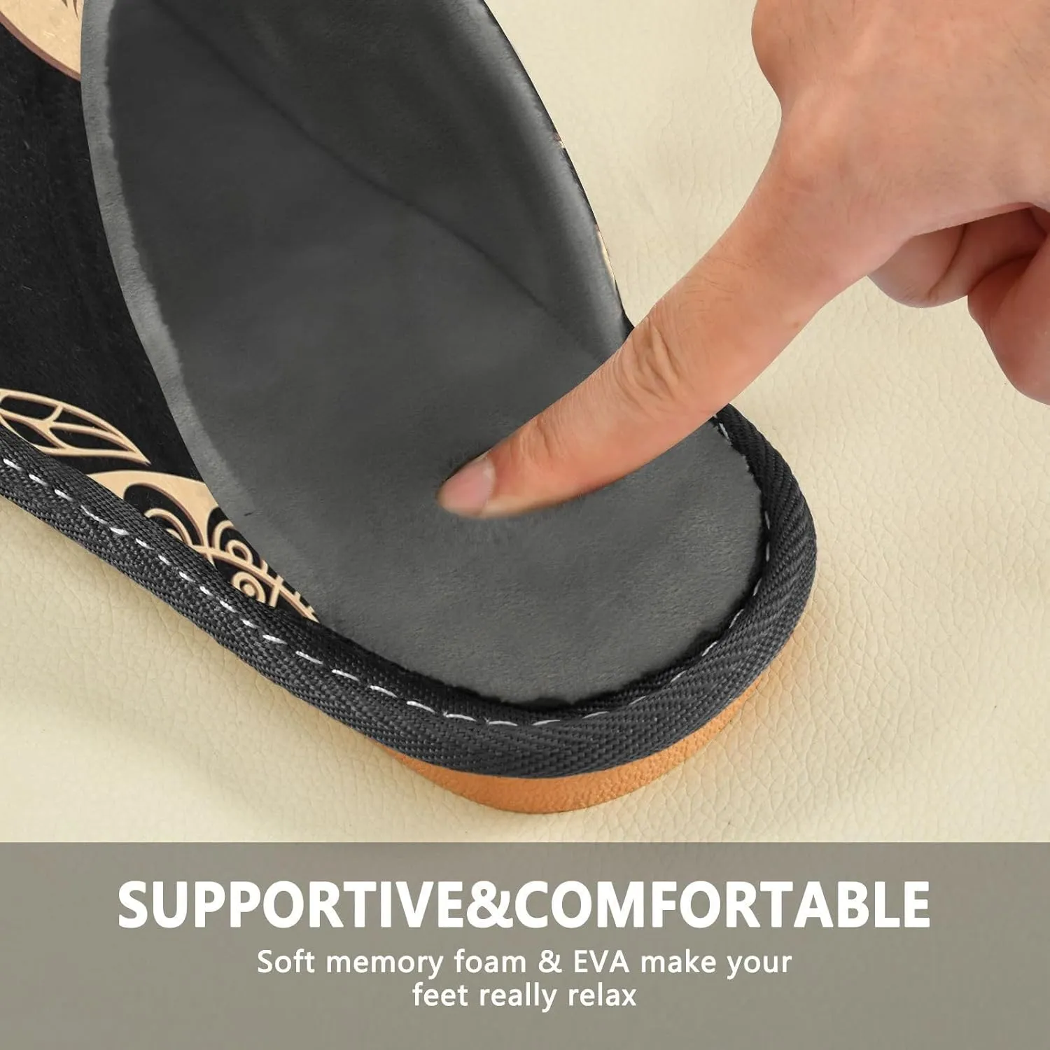 Unisex Fuzzy Foam Slippers Non-Skid Slip-on Soft Warm Sole Fleece Shoes 4-11