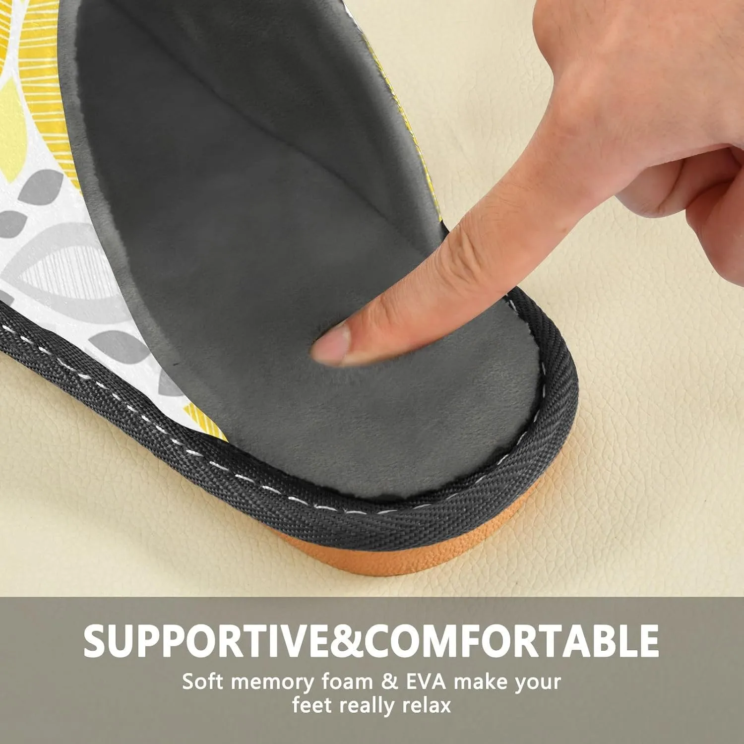 Unisex Fuzzy Foam Slippers Non-Skid Slip-on Soft Warm Sole Fleece Shoes 4-11