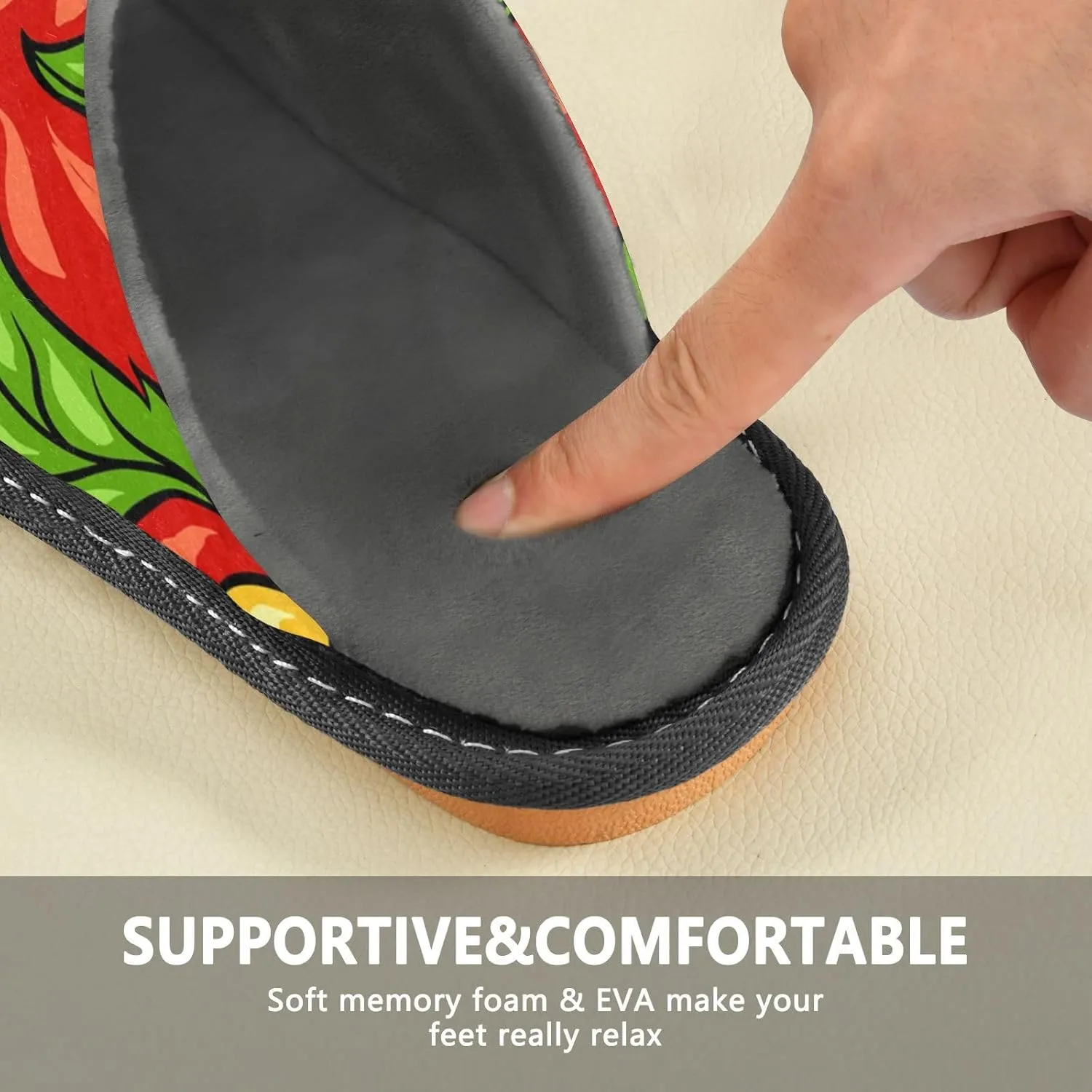Unisex Fuzzy Foam Slippers Non-Skid Slip-on Soft Warm Sole Fleece Shoes 4-11