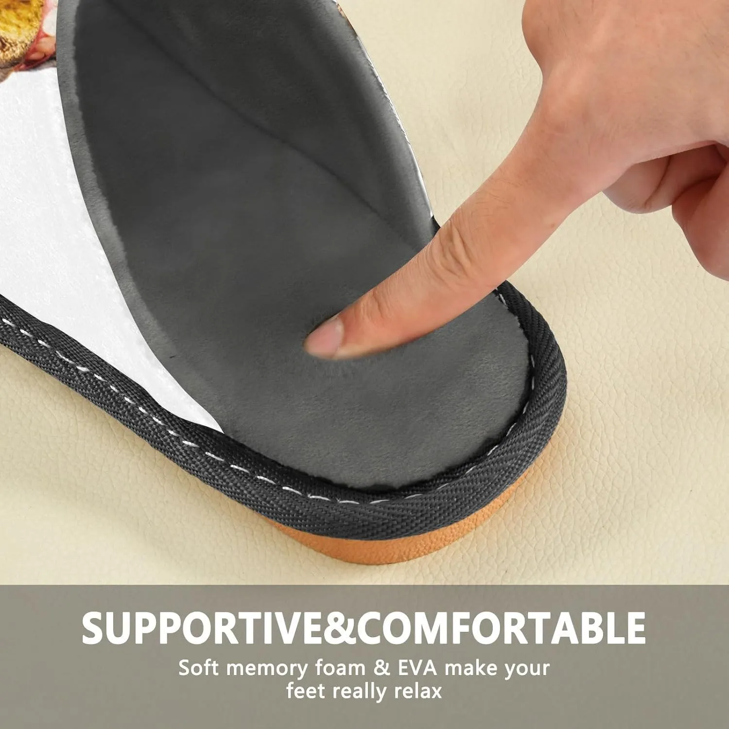 Unisex Fuzzy Foam Slippers Non-Skid Slip-on Soft Warm Sole Fleece Shoes 4-11