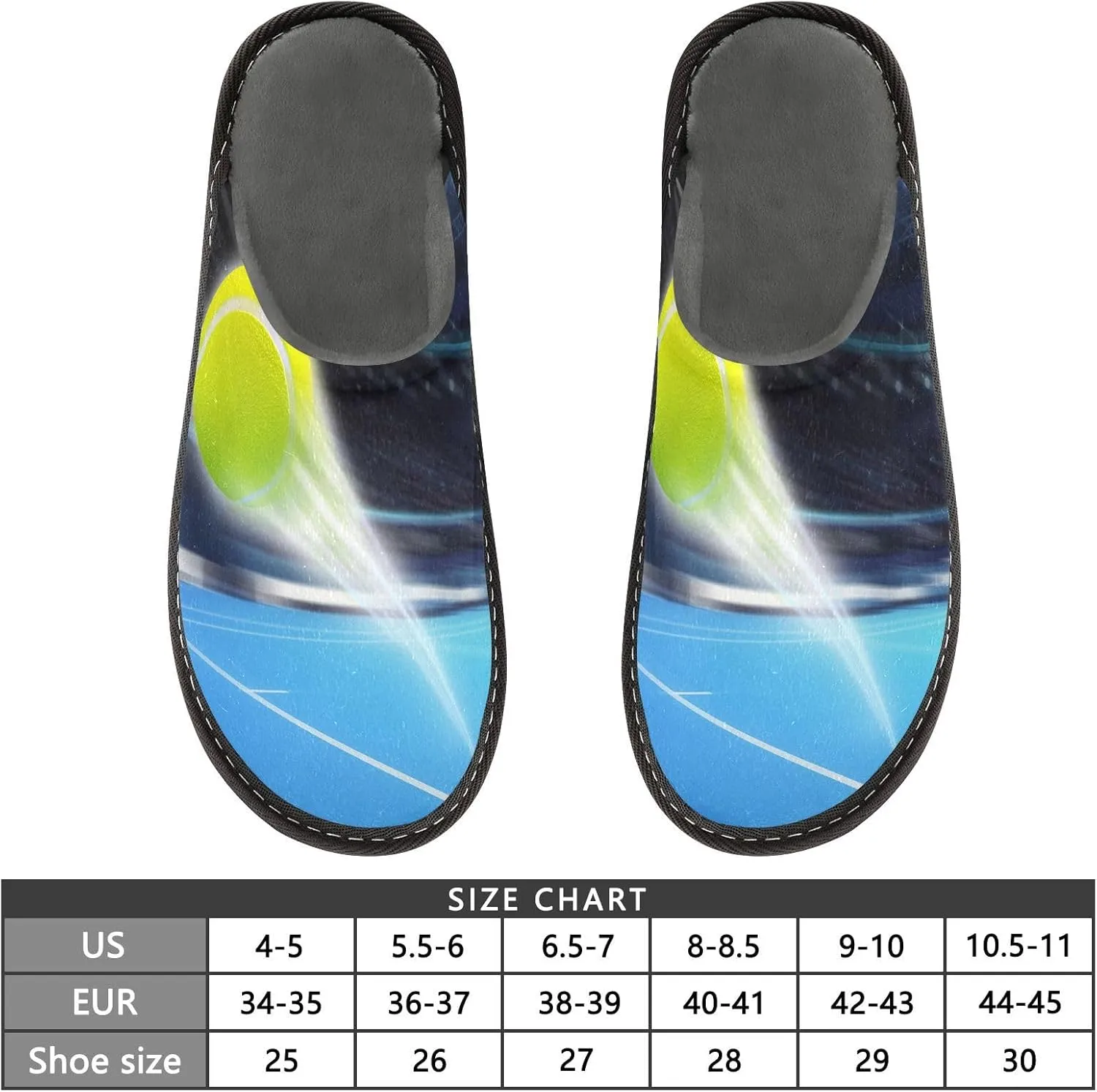 Unisex Fuzzy Foam Slippers Non-Skid Slip-on Soft Warm Sole Fleece Shoes 4-11
