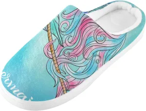 Unisex Memory Foam Slippers Non-Skid Slip-on Soft Warm Sole Fleece Shoes 6-17