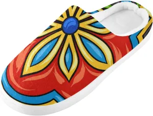 Unisex Memory Foam Slippers Non-Skid Slip-on Soft Warm Sole Fleece Shoes 6-17
