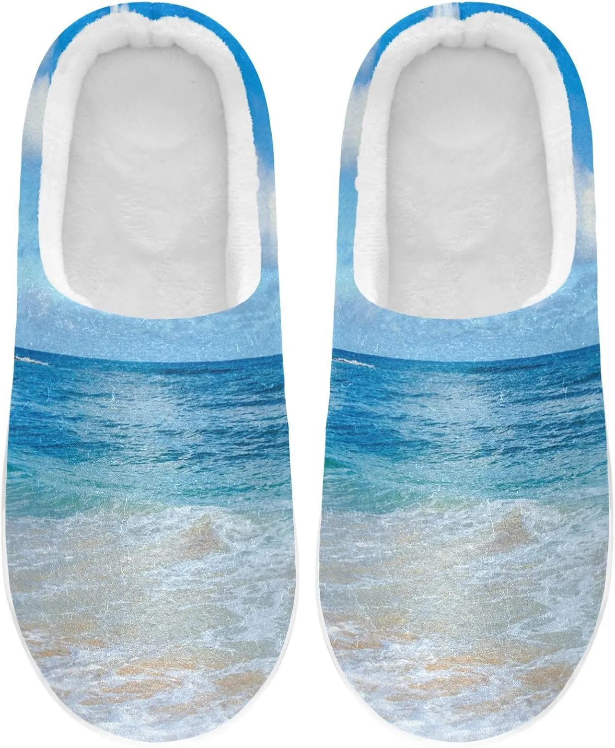 Unisex Memory Foam Slippers Non-Skid Slip-on Soft Warm Sole Fleece Shoes 6-17