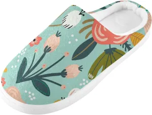 Unisex Memory Foam Slippers Non-Skid Slip-on Soft Warm Sole Fleece Shoes 6-17