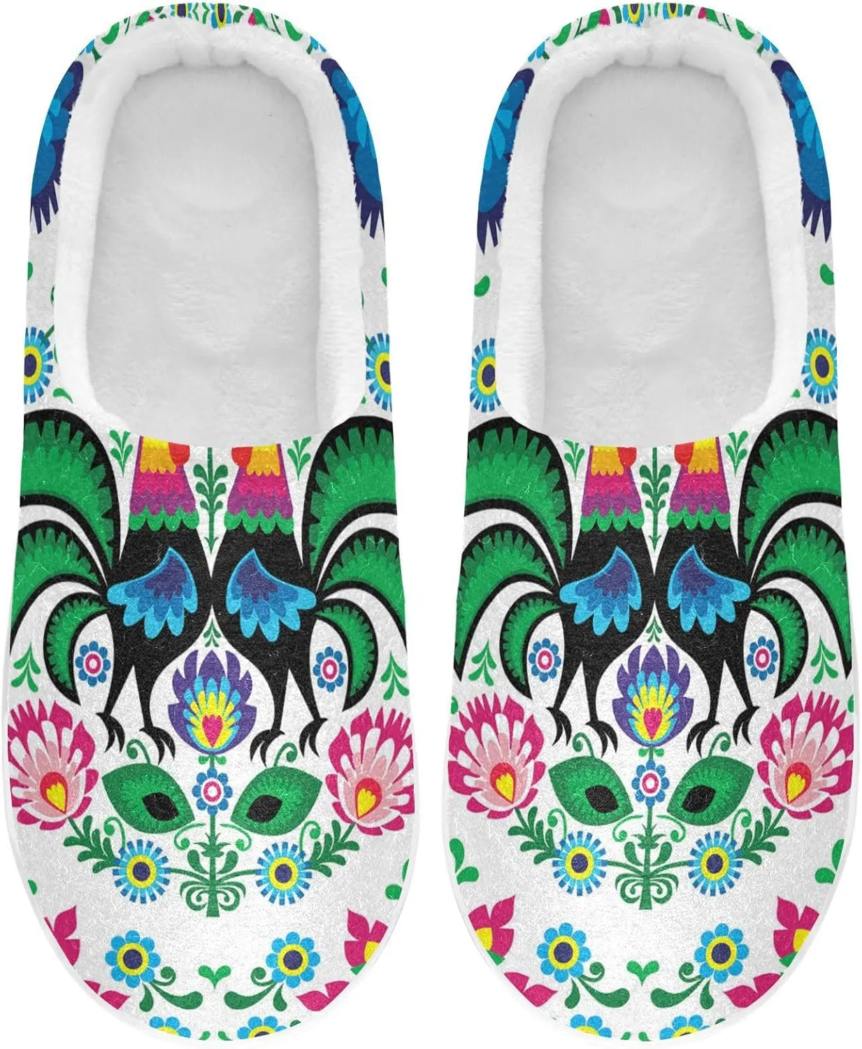Unisex Memory Foam Slippers Non-Skid Slip-on Soft Warm Sole Fleece Shoes 6-17