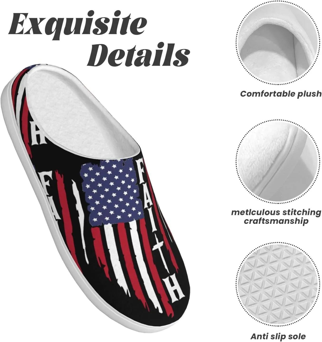 Unisex Slippers Winter Warm Non-Slip Fluffy Slippers Slip-On Plush Slippers House Slippers For Women Men Shoes Gifts