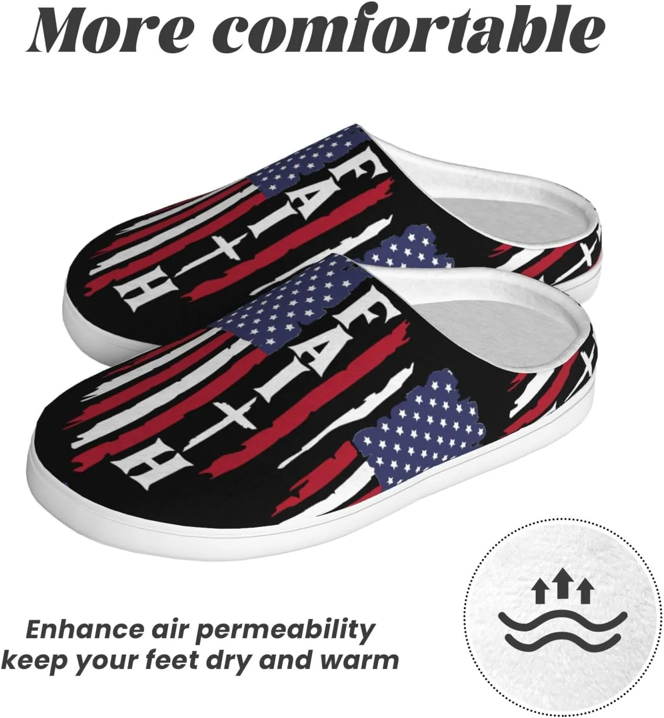 Unisex Slippers Winter Warm Non-Slip Fluffy Slippers Slip-On Plush Slippers House Slippers For Women Men Shoes Gifts