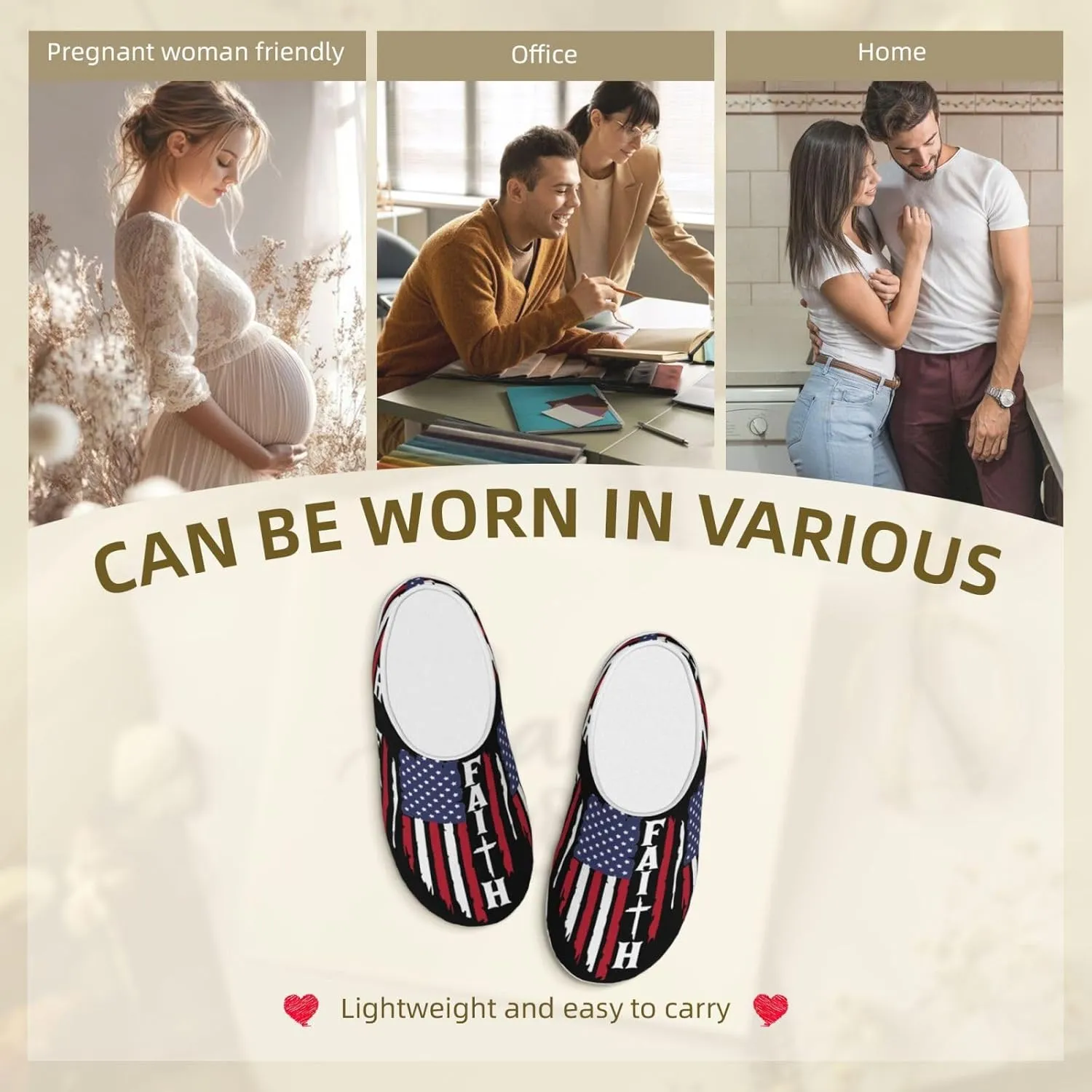 Unisex Slippers Winter Warm Non-Slip Fluffy Slippers Slip-On Plush Slippers House Slippers For Women Men Shoes Gifts