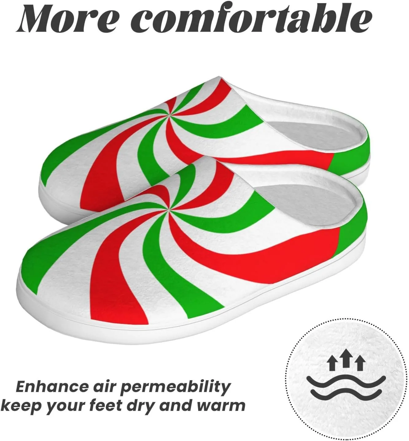 Unisex Warm Slippers Non-Slip Winter Fluffy Slippers Slip-On Plush Slippers Bedroom Slippers House Shoes For Men Women