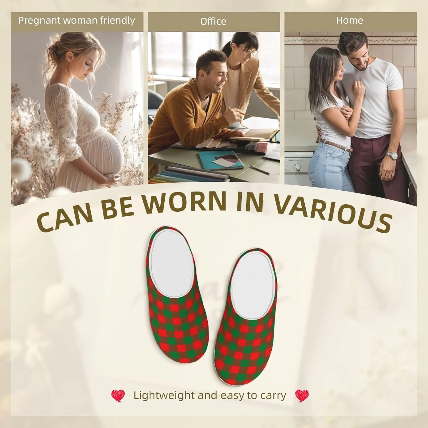 Unisex Warm Slippers Non-Slip Winter Fluffy Slippers Slip-On Plush Slippers Bedroom Slippers House Shoes For Men Women