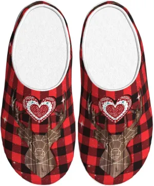 Unisex Warm Slippers Non-Slip Winter Fluffy Slippers Slip-On Plush Slippers Bedroom Slippers House Shoes For Men Women