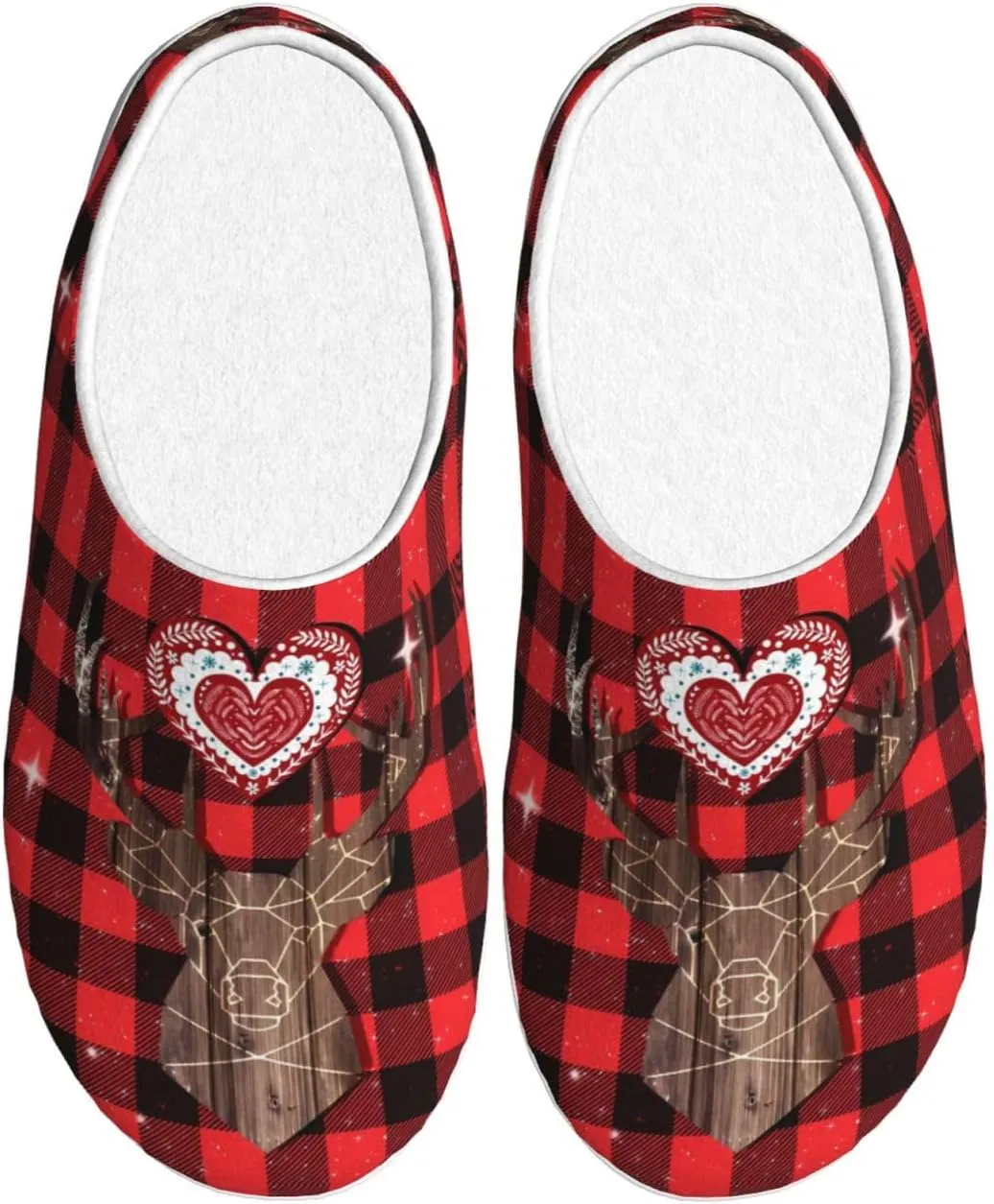 Unisex Warm Slippers Non-Slip Winter Fluffy Slippers Slip-On Plush Slippers Bedroom Slippers House Shoes For Men Women