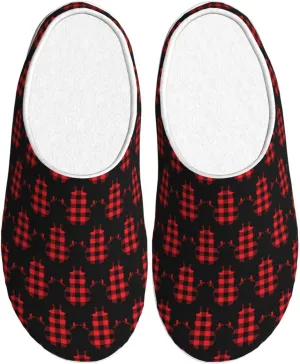 Unisex Warm Slippers Non-Slip Winter Fluffy Slippers Slip-On Plush Slippers Bedroom Slippers House Shoes For Men Women
