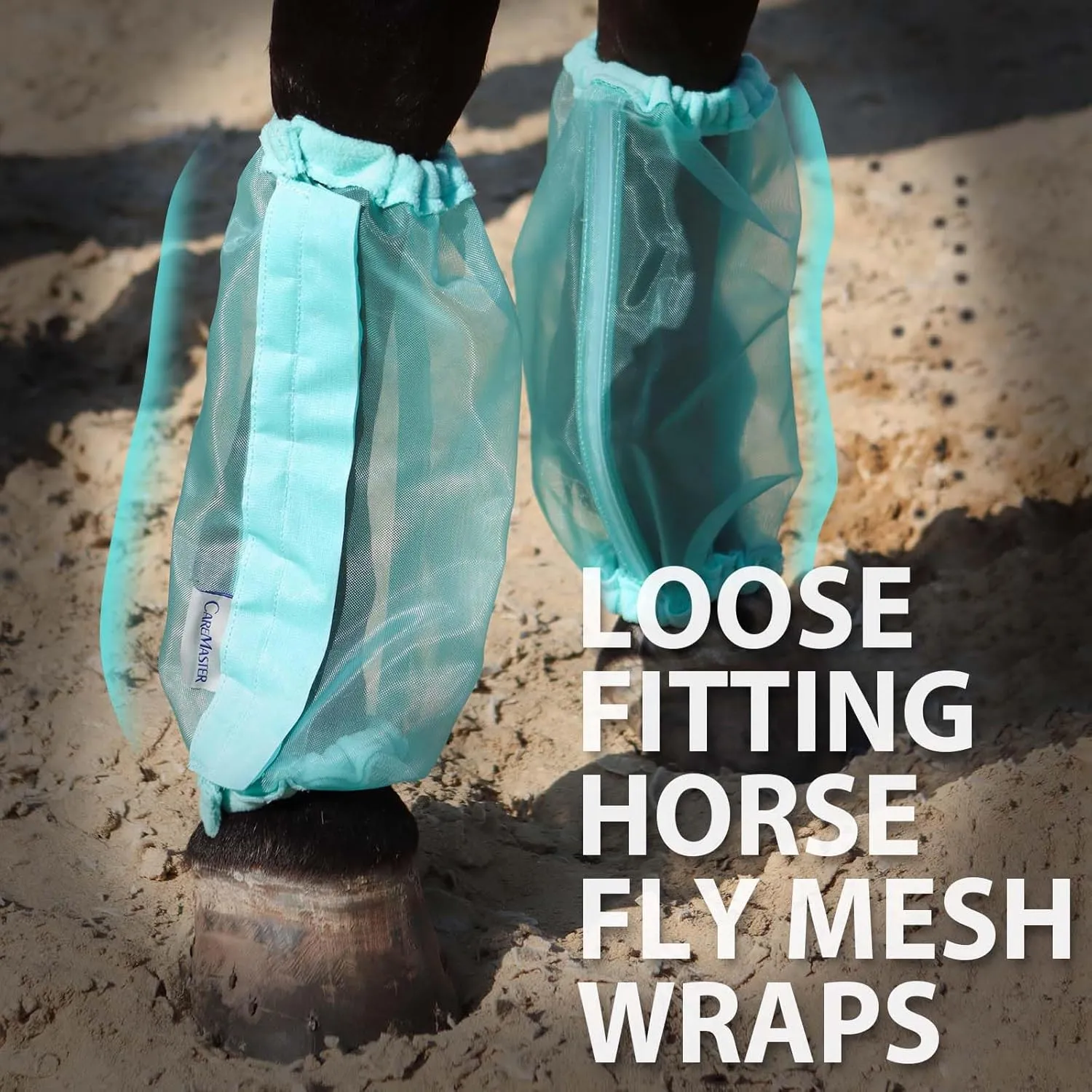 Universal Size Horse Leggings Fine Mesh Greatly Reduce Stomping Breathable Horse Boots Leg Wraps (Set of 4) Summer Mint