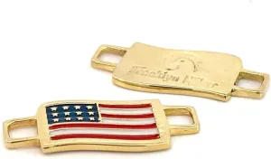 USA Flags Shoes Boot Lace Keeper US American Union Workers