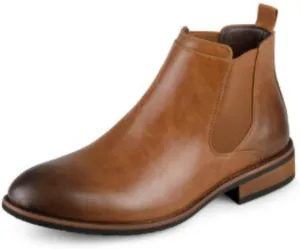 Vance Co. Men's Landon Wide Width Tru Comfort Foam Pull-on Round Toe Chelsea Boot - Chestnut, Size: 10.5 Wide