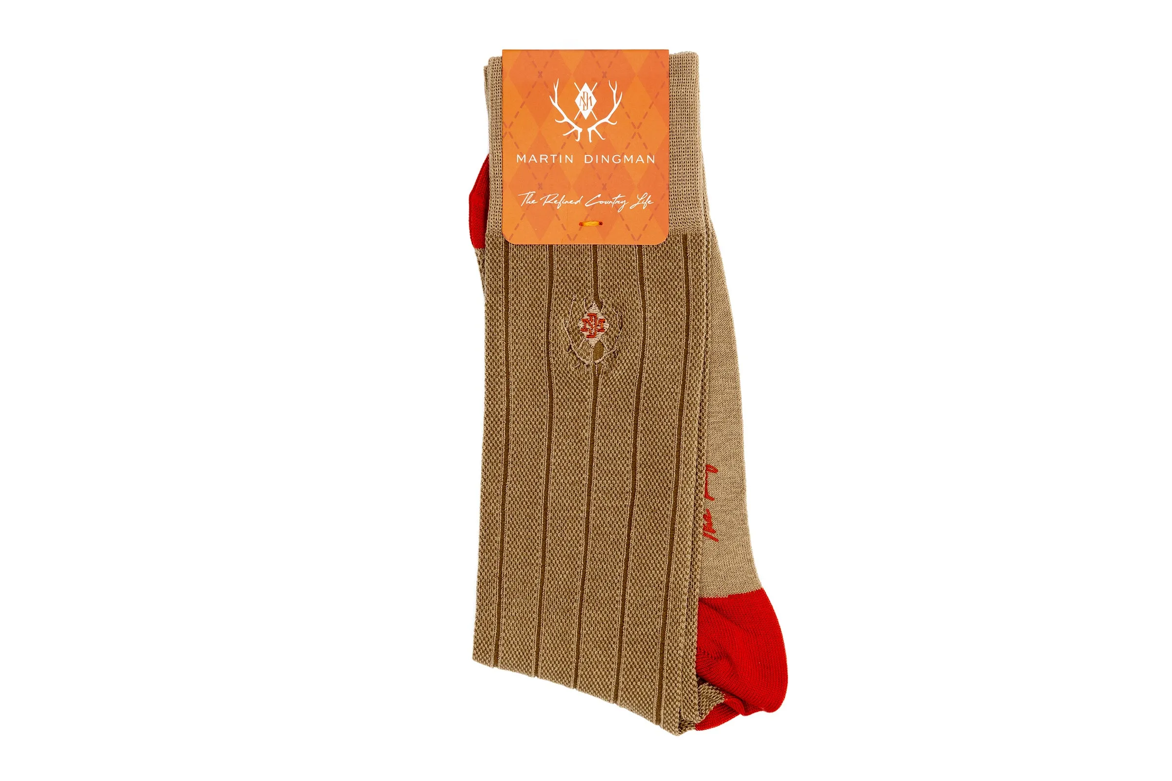 Ventilated All Season Peruvian Pima Cotton Socks - Khaki