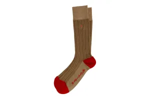 Ventilated All Season Peruvian Pima Cotton Socks - Khaki