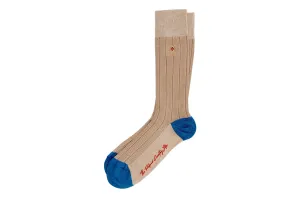 Ventilated All Season Peruvian Pima Cotton Socks - Sand