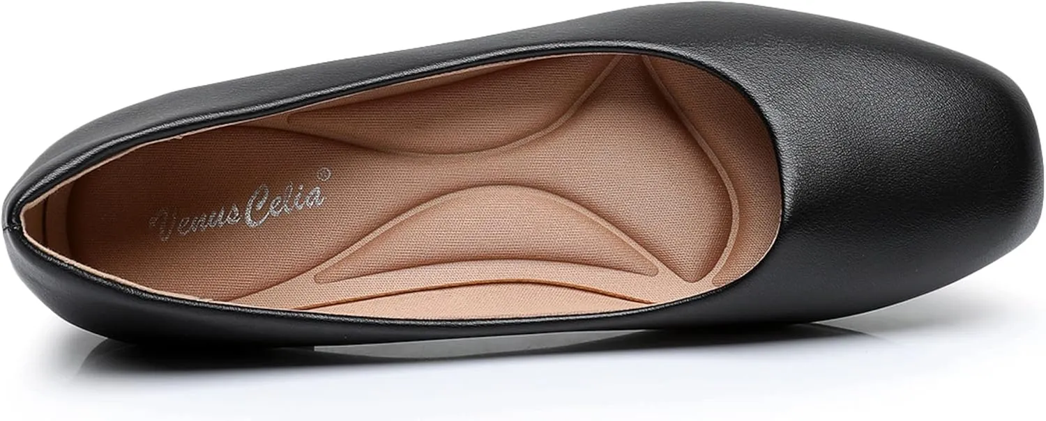 VenusCelia Women's Tile-Toe Flat Shoe