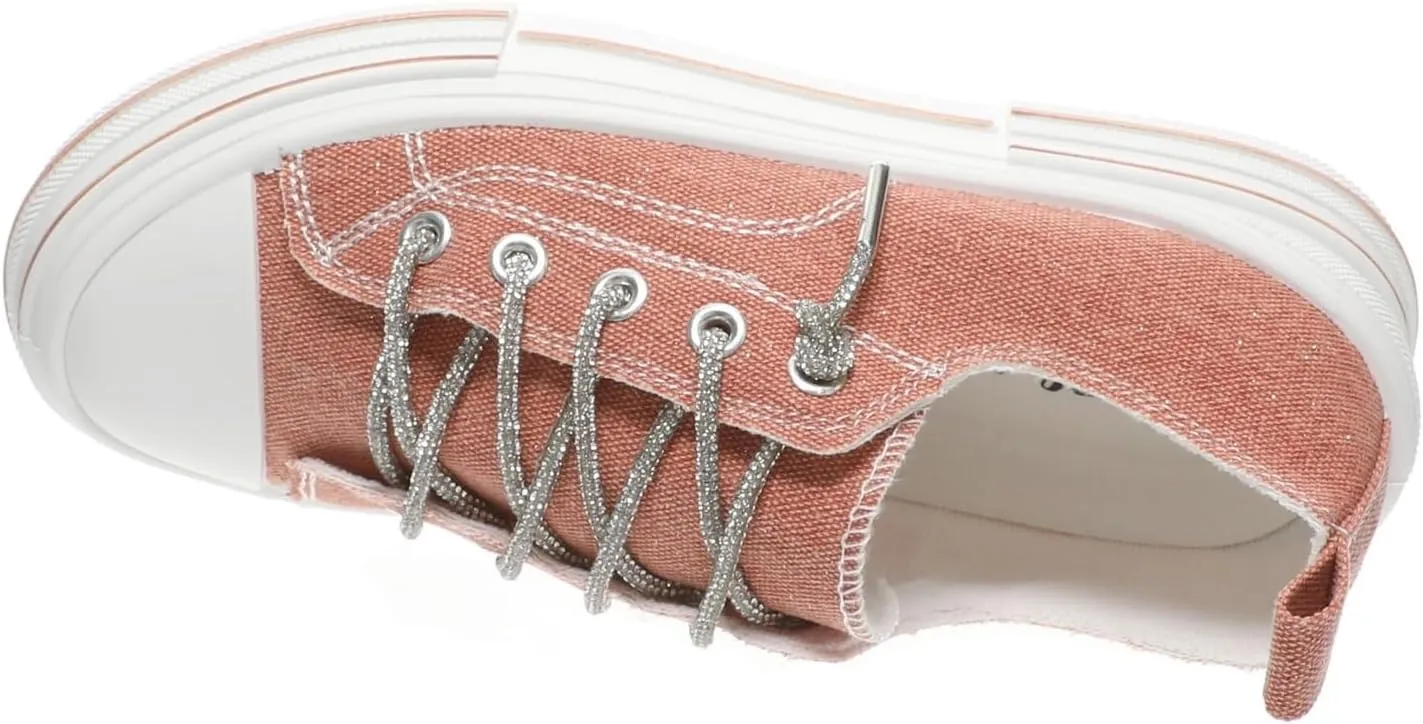 Very G Womens Aman Lace Up Canvas Sneaker