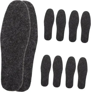 Warm Breathable Felt Insoles Boot Inserts for Women Men 5 Pairs Winter Boot Liners Material