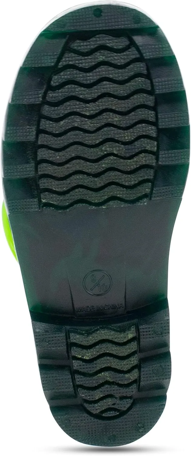 Western Chief Kids Waterproof Light Up Rain Boots With Handles for Easy On and Off for Boys and Girls
