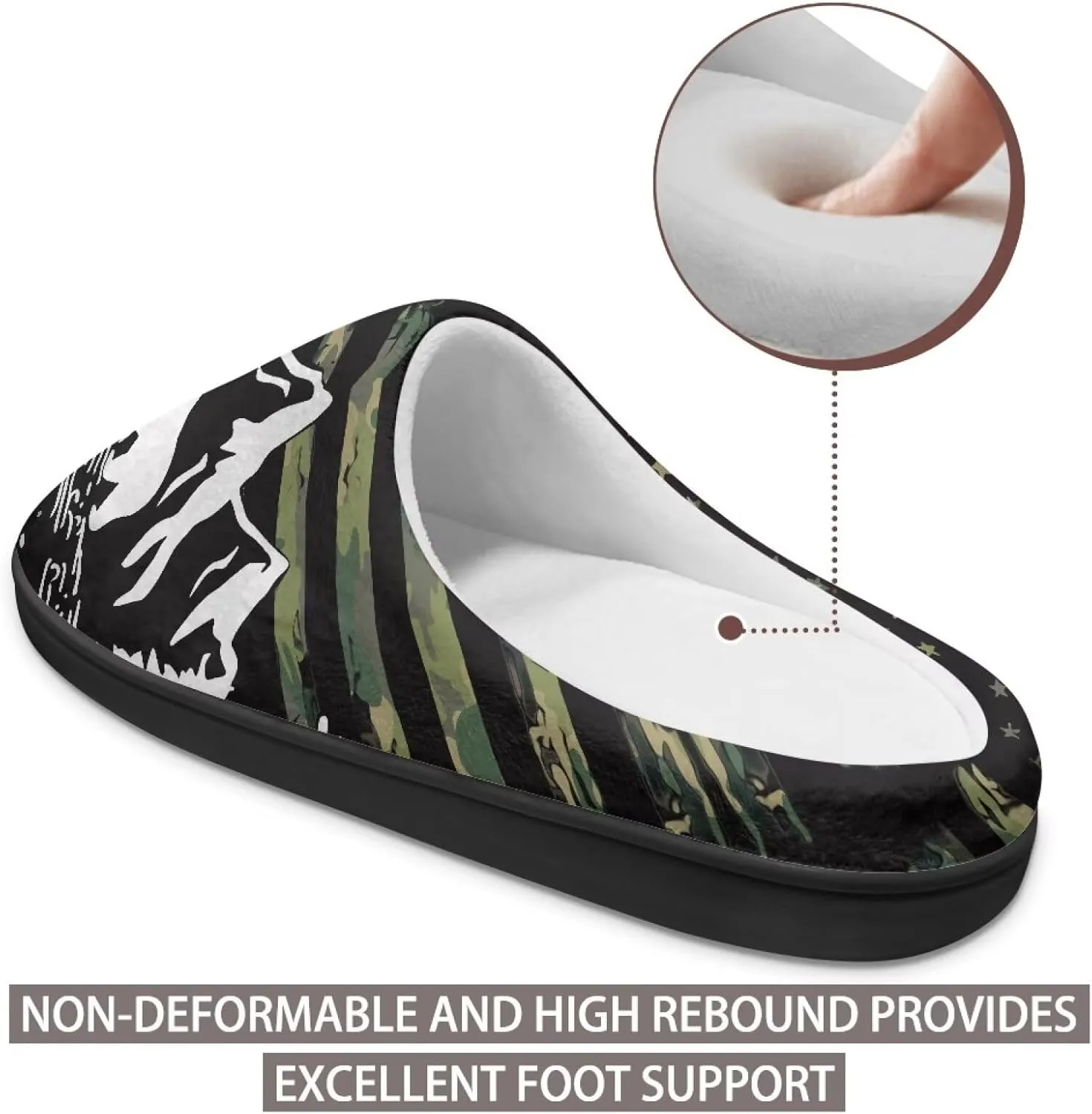 Winter Slippers for Women Men Lightweight Slip-on House Slippers Indoor Fluffy Shoes Size 34-50