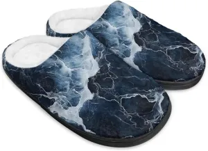 Winter Slippers for Women Men Lightweight Slip-on House Slippers Indoor Fluffy Shoes Size 34-50