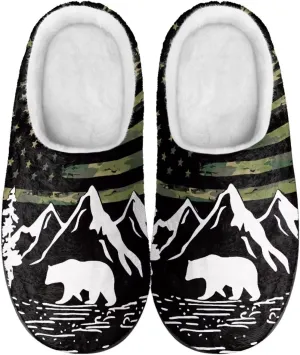Winter Slippers for Women Men Lightweight Slip-on House Slippers Indoor Fluffy Shoes Size 34-50
