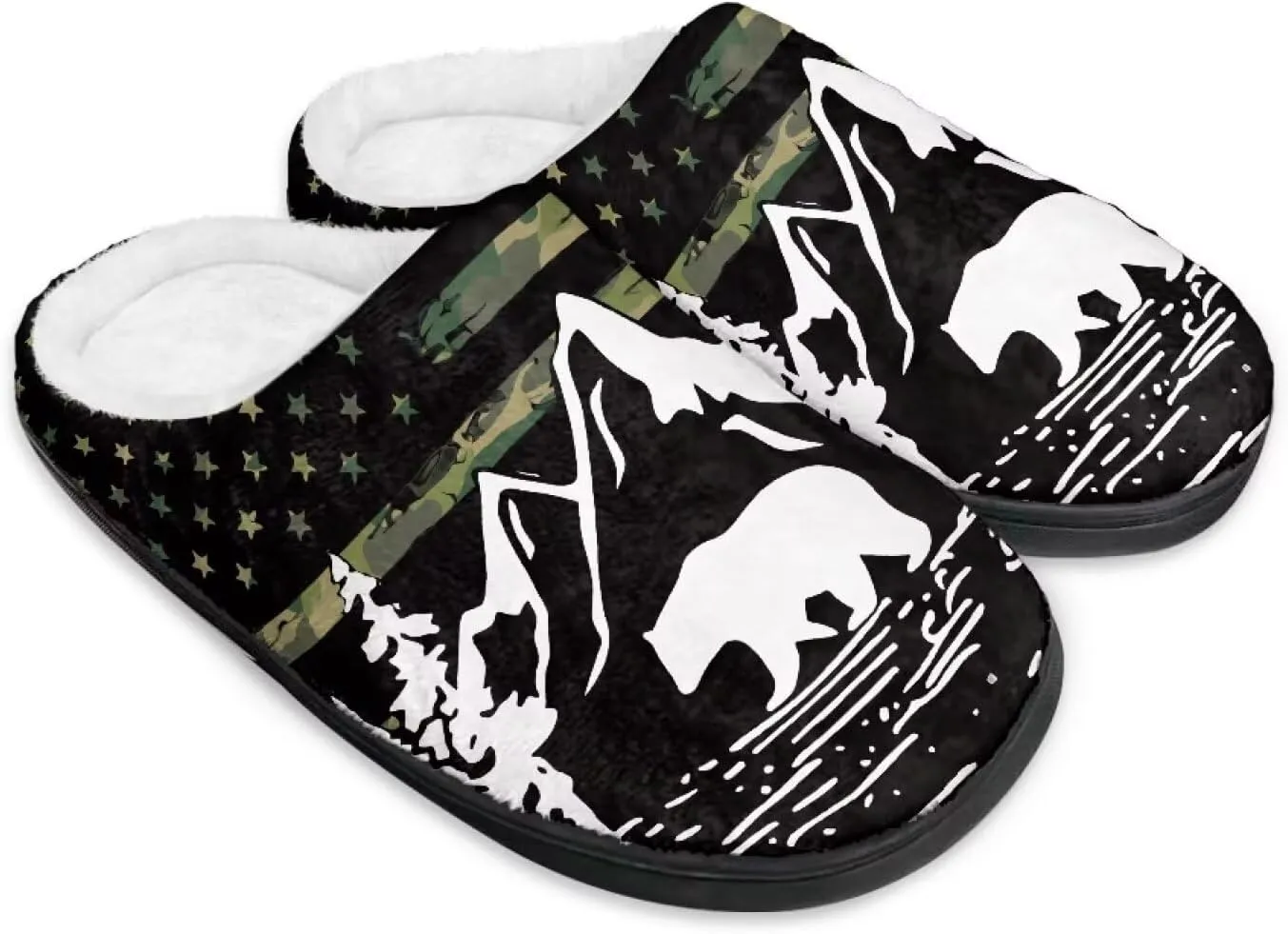 Winter Slippers for Women Men Lightweight Slip-on House Slippers Indoor Fluffy Shoes Size 34-50