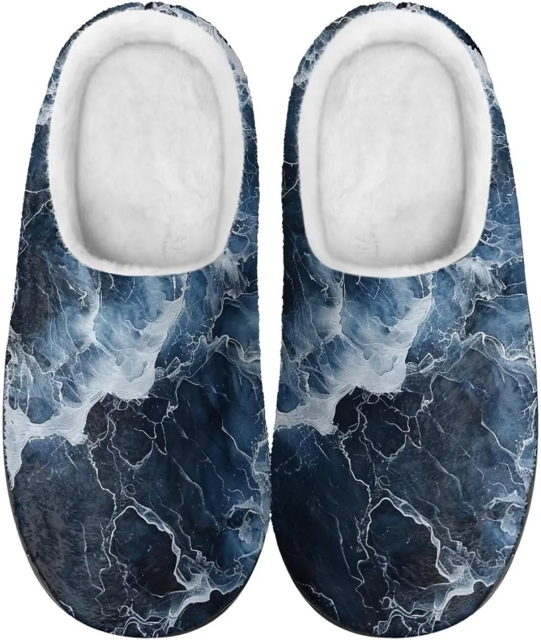 Winter Slippers for Women Men Lightweight Slip-on House Slippers Indoor Fluffy Shoes Size 34-50