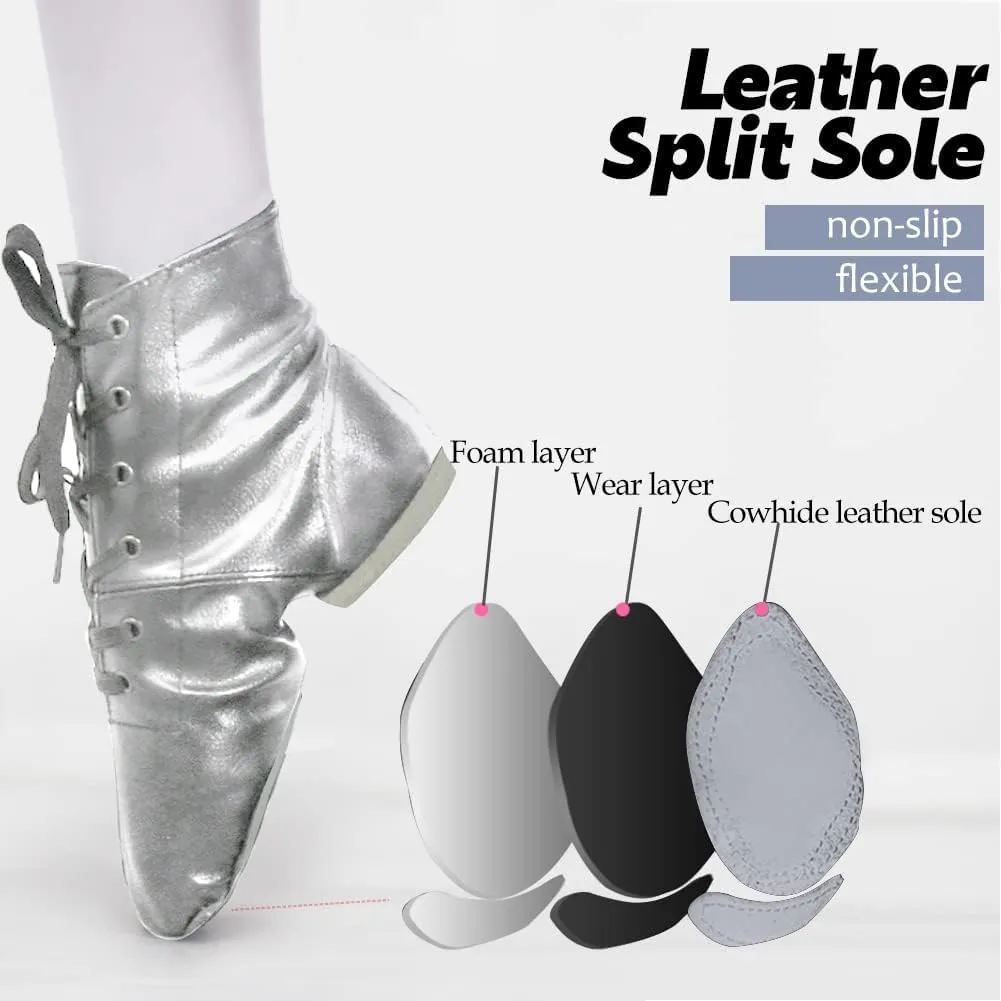 Women Ankle-top Jazz Dance Shoes Lace up Jazz Modern Dance Boot