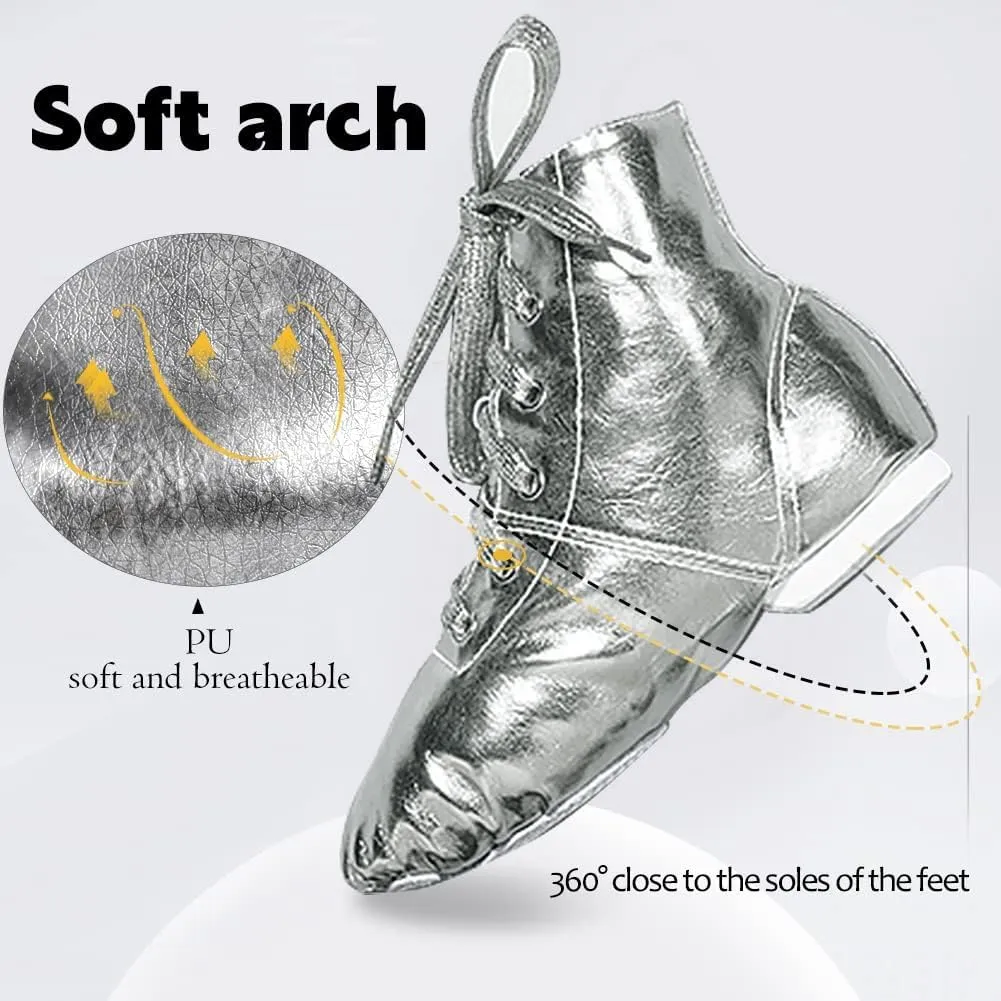 Women Ankle-top Jazz Dance Shoes Lace up Jazz Modern Dance Boot