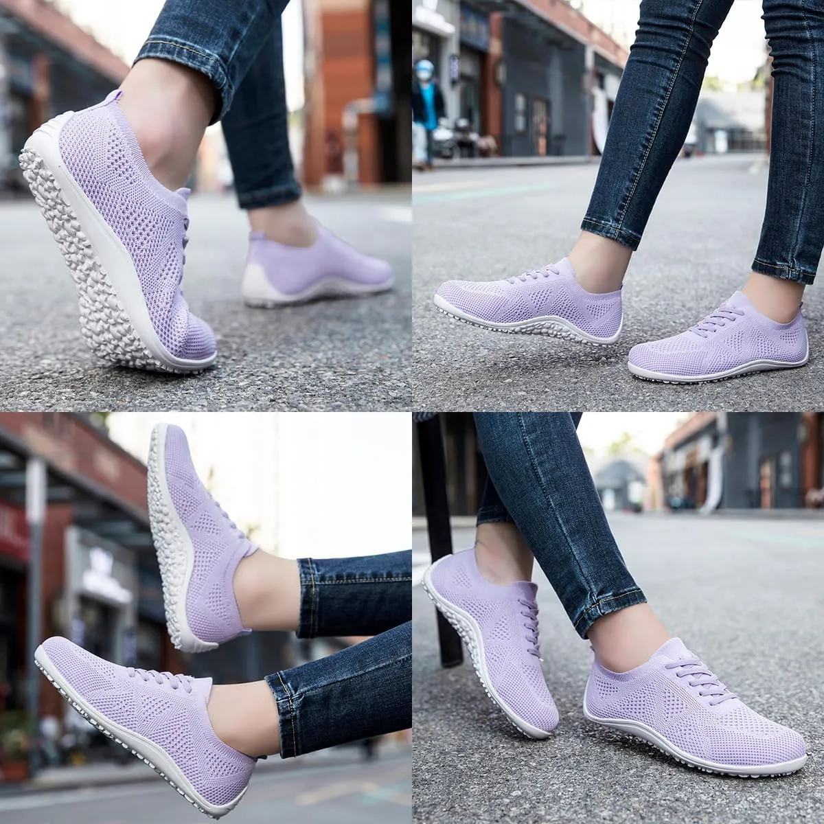 Women Barefoot Shoes Slip on Canvas Walking Sports Zero Drop Sole Casual Sneakers Comfortable Breathable Minimalist Soft Beach Outdoor Shoes