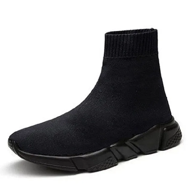 Women Men Knit Upper Breathable Sport Sneaker