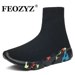 Women Men Knit Upper Breathable Sport Sneaker