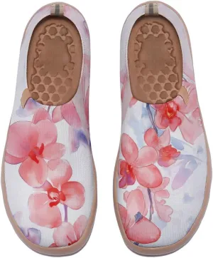 Women's Artistic Painting Slip On Loafers Breathable Knitted Walking Arch Support Shoes Travel Ready Lightweight Comfort Footwear