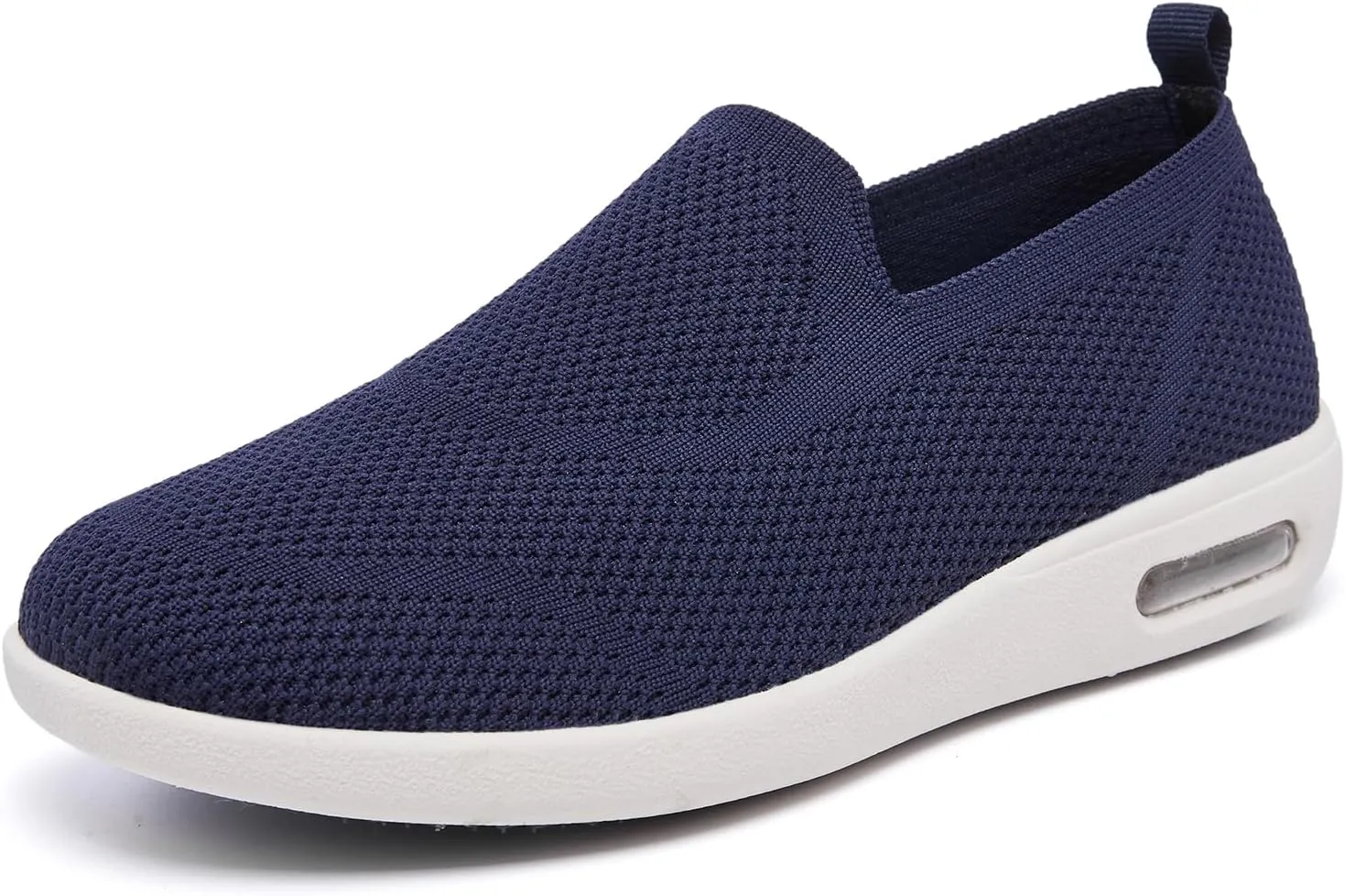 Women's Casual Walking Shoes, Breathable Knitted Upper, Anti Slip Sole with air Cushion, Fashionable and Simple Design blue6-10